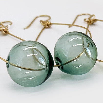 Blue Steel Translucent | Glass Earrings