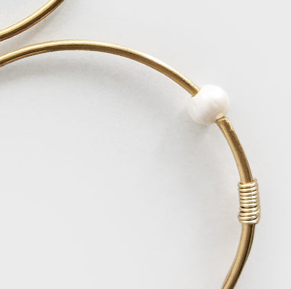 Zulu  | Pearl Hoop Earrings
