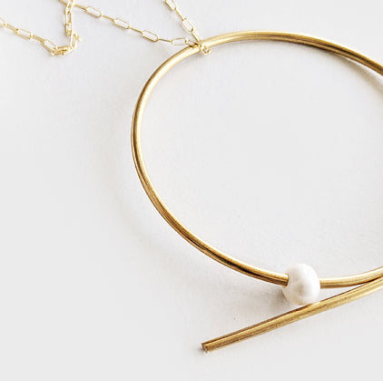 Spiral | Brass Necklace