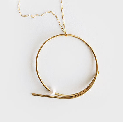 Spiral | Brass Necklace