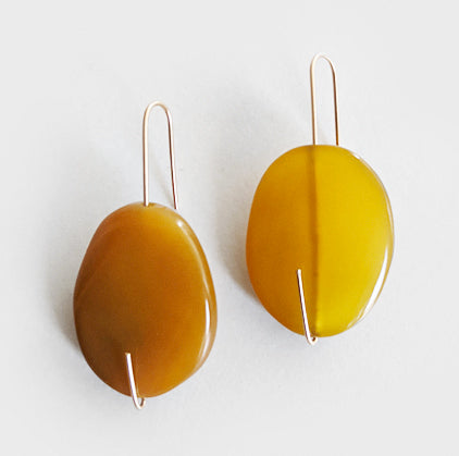 Amber | Gold Earrings