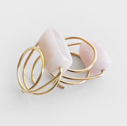 Rose Quartz | Gold Ring