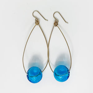 Blue| Glass Earrings