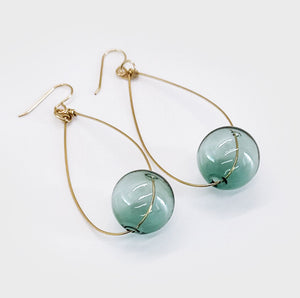 Blue Steel Translucent | Glass Earrings