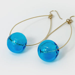 Blue| Glass Earrings