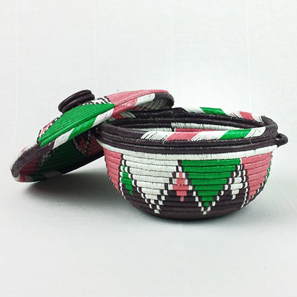 Multicolor Lidded Bowl