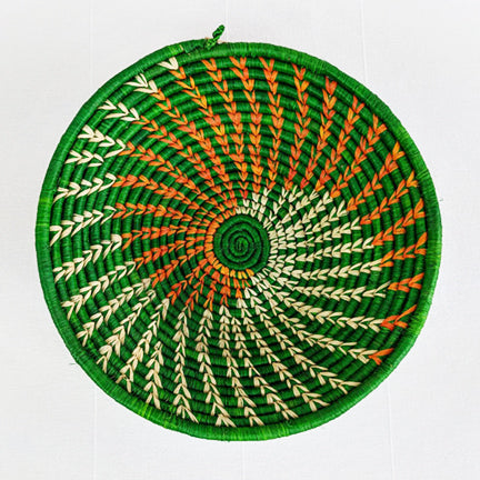 Green Feathered Basket