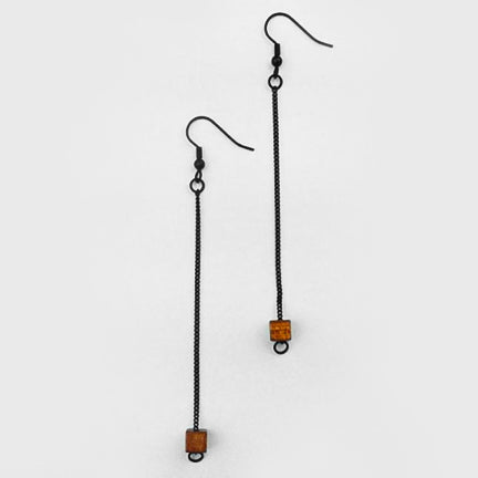 Wood Drop Earrings