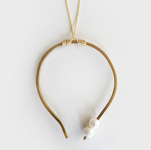 Zulu | Brass Pendant Necklace
