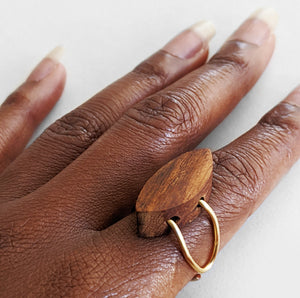 Solo | Gold Wood Ring